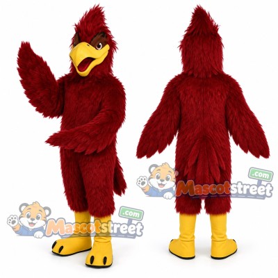 Burgundy Bird Mascot Costume