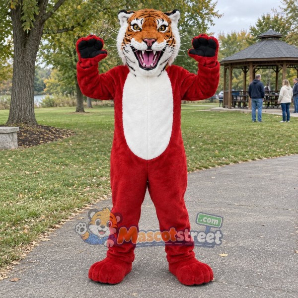 Red Tiger Mascot Costume