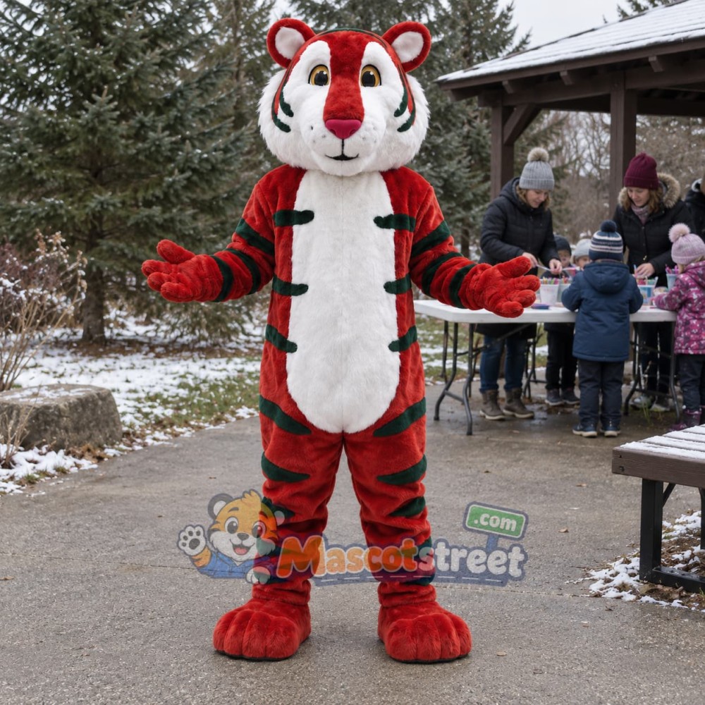 Red Tiger Mascot Costume