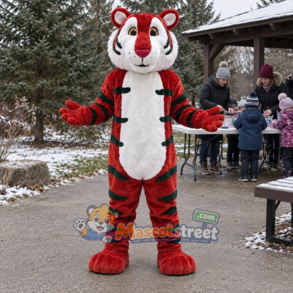 Red Tiger Mascot Costume
