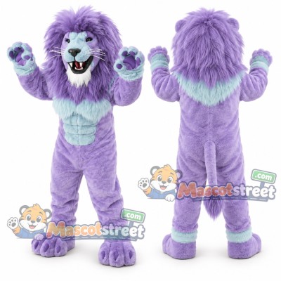 Purple Lion Mascot Costume Purple Lion Mascot Costume