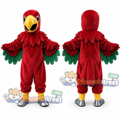 Red Falcon Mascot Costume Red Falcon Mascot Costume