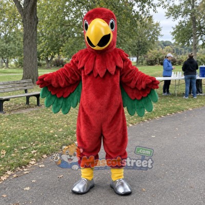 Red Falcon Mascot Costume Red Falcon Mascot Costume