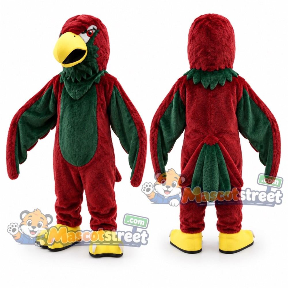 Burgundy Eagle Mascot Costume Burgundy Eagle Mascot Costume
