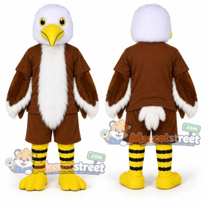 Bald Eagle Mascot Costume with Cream Shirt Bald Eagle Mascot Costume with Cream Shirt