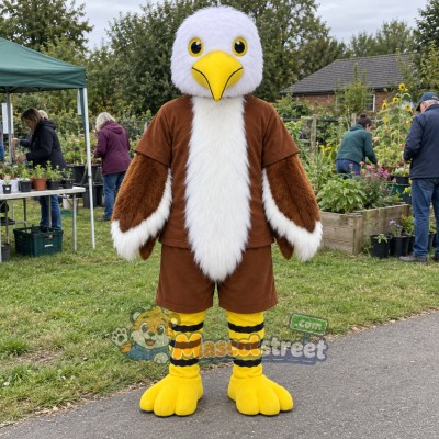 Bald Eagle Mascot Costume with Cream Shirt Bald Eagle Mascot Costume with Cream Shirt