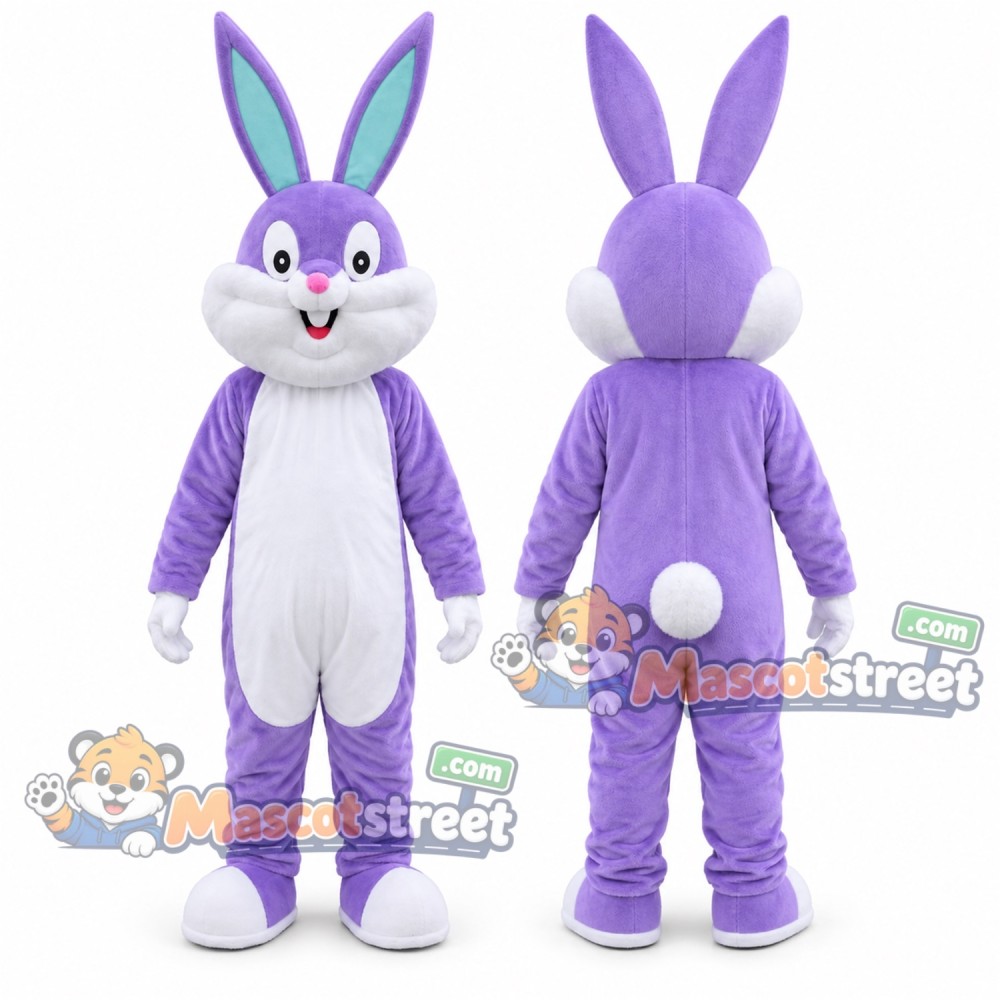 Purple Rabbit Mascot Costume
