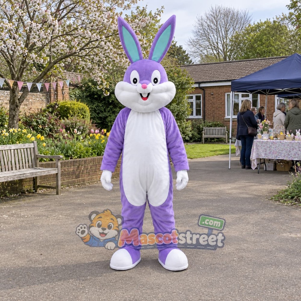 Purple Rabbit Mascot Costume