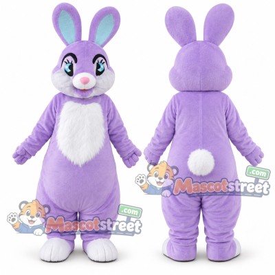 Purple Rabbit Mascot Costume