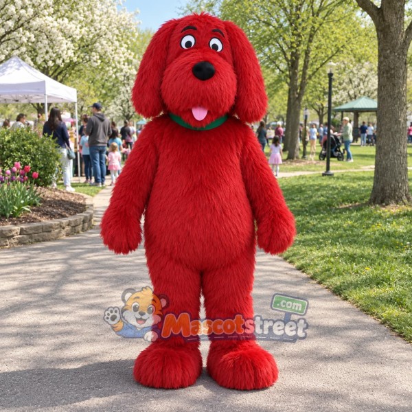 Red Dog Mascot Costume