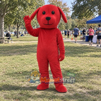 Red Dog Mascot Costume