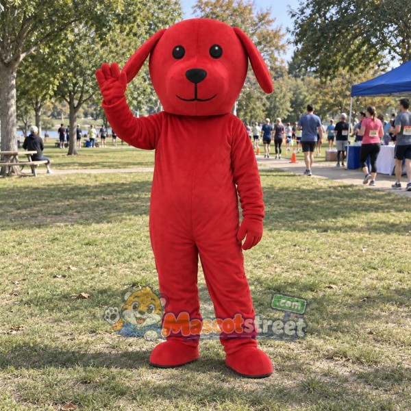 Red Dog Mascot Costume