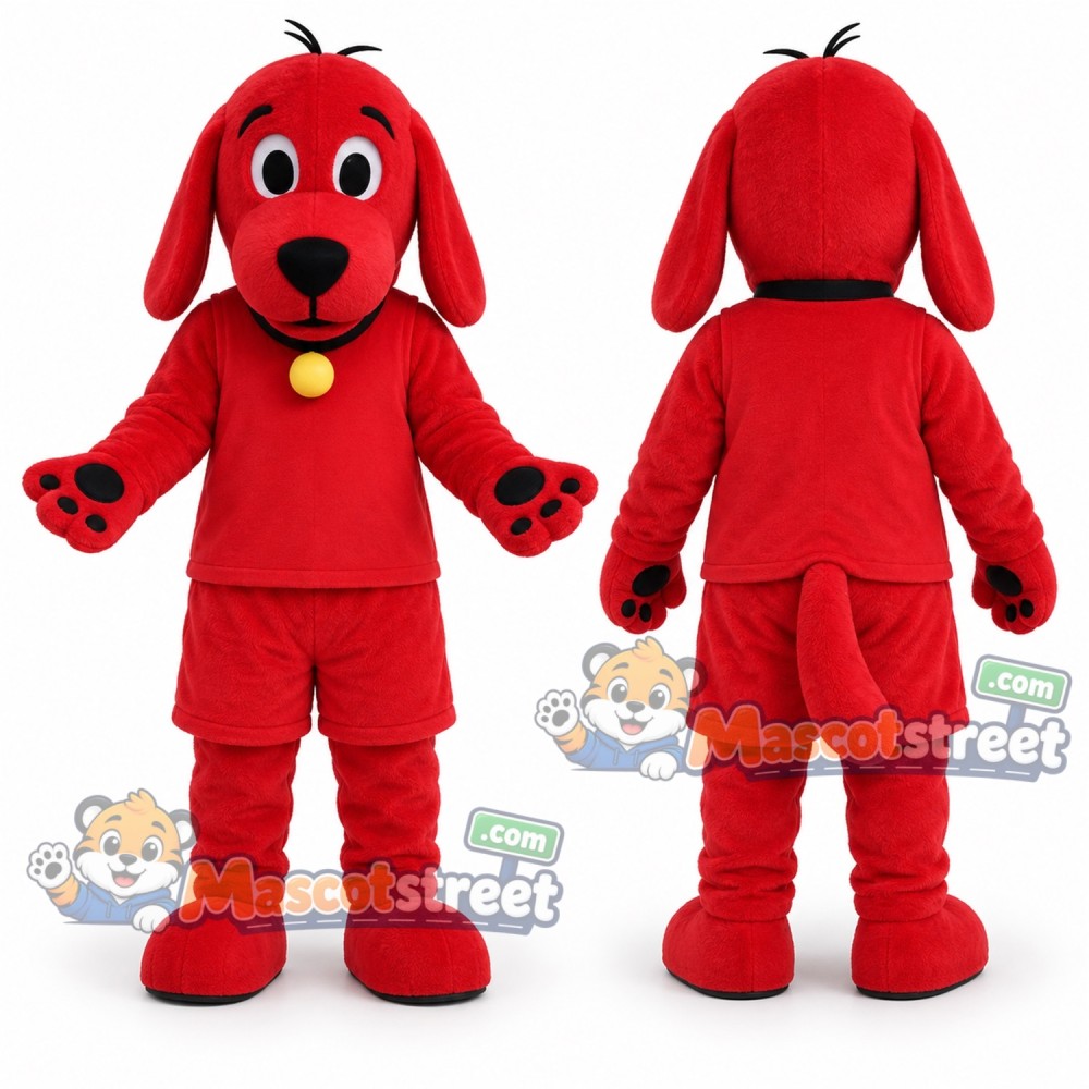 Red Dog Mascot Costume