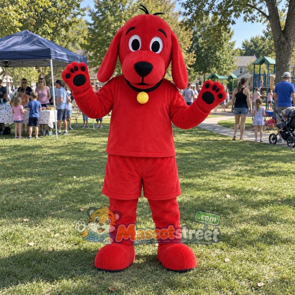 Red Dog Mascot Costume