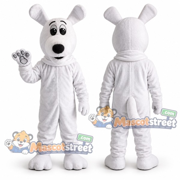 White Dog Mascot Costume