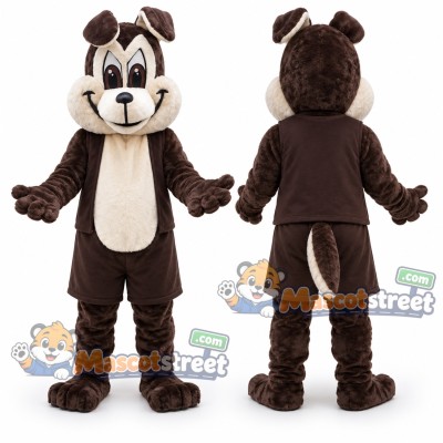 Brown Wolf Mascot Costume Brown Wolf Mascot Costume