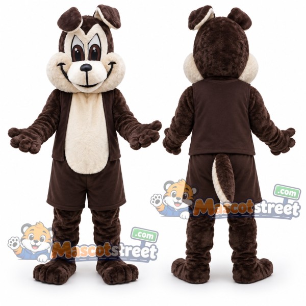 Brown Wolf Mascot Costume