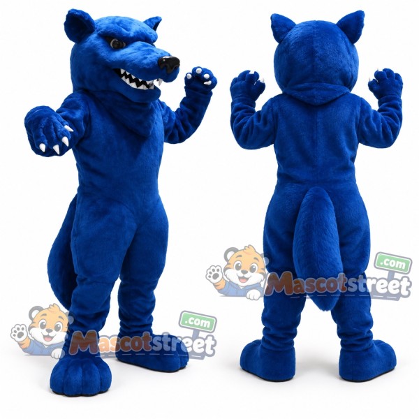 Blue Wolf Mascot Costume