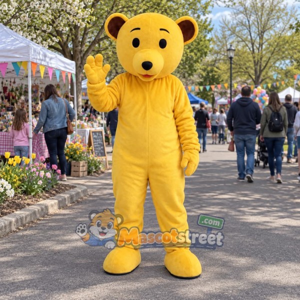 Yellow Bear Mascot Costume