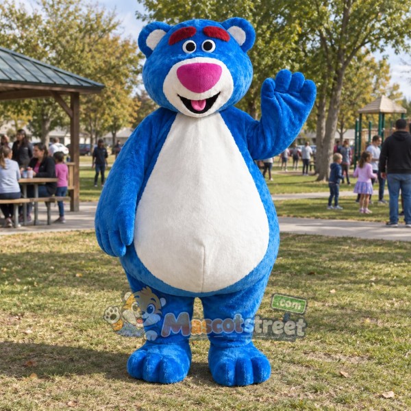 Blue Bear Mascot Costume