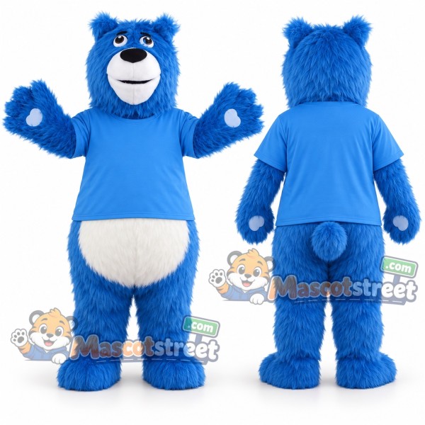 Blue Bear Mascot Costume