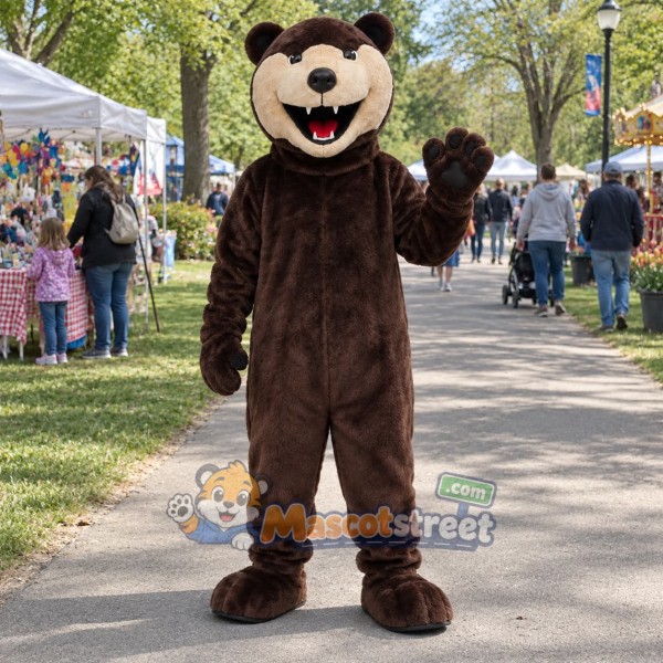 Brown Bear Mascot Costume