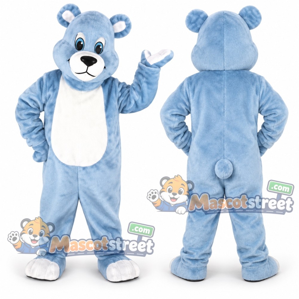 Light Blue Bear Mascot Costume