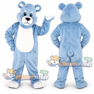 Light Blue Bear Mascot Costume