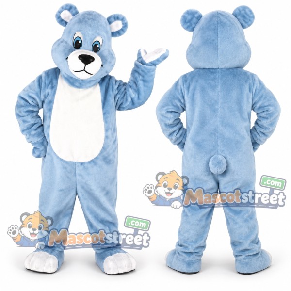 Light Blue Bear Mascot Costume