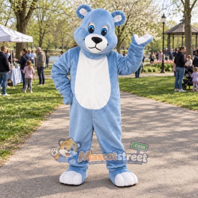 Light Blue Bear Mascot Costume