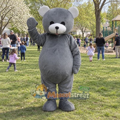 Gray Bear Mascot Costume Gray Bear Mascot Costume