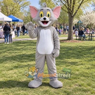 Gray Cat Mascot Costume