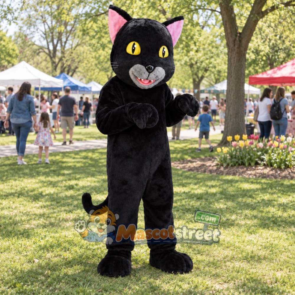 Black Cat Mascot Costume