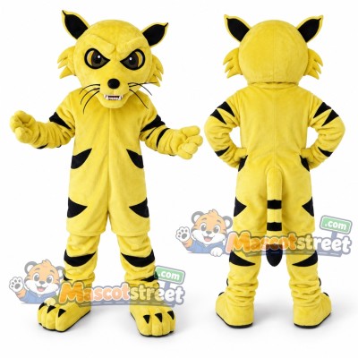 Yellow Wildcat Mascot Costume Yellow Wildcat Mascot Costume