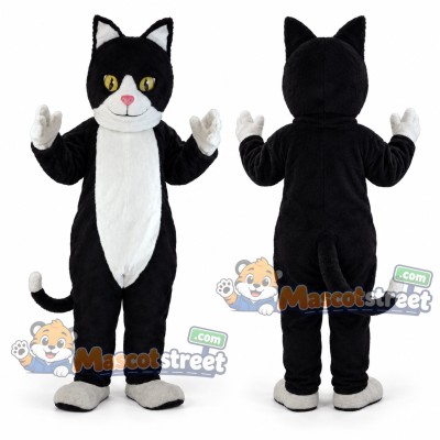 Black and White Cat Mascot Costume Black and White Cat Mascot Costume