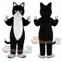 Black and White Cat Mascot Costume