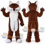 Brown and White Fox Mascot Costume