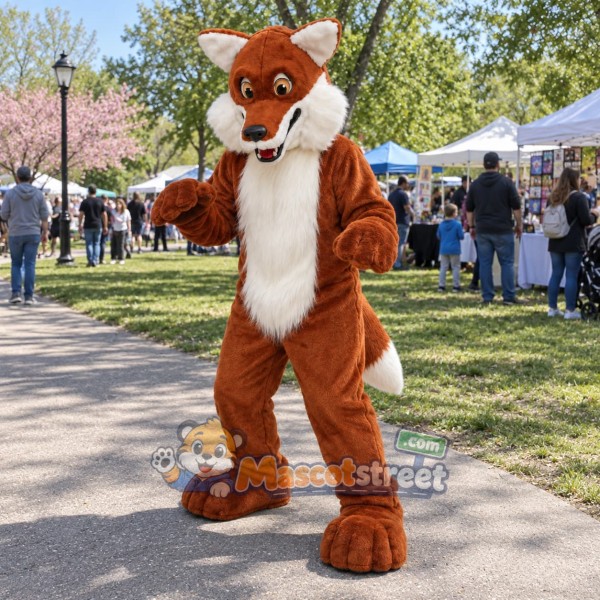 Orange Fox Mascot Costume