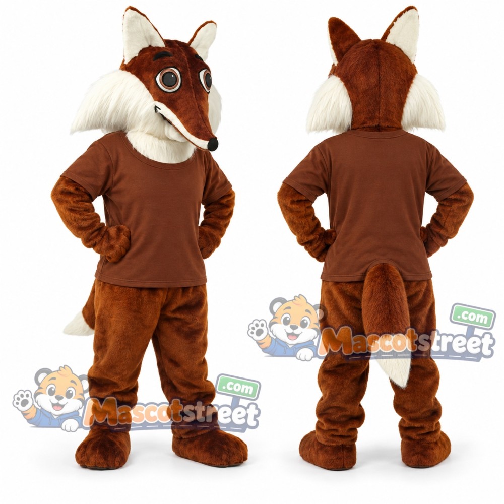 Brown Long-Nosed Fox Mascot Costume Brown Long-Nosed Fox Mascot Costume