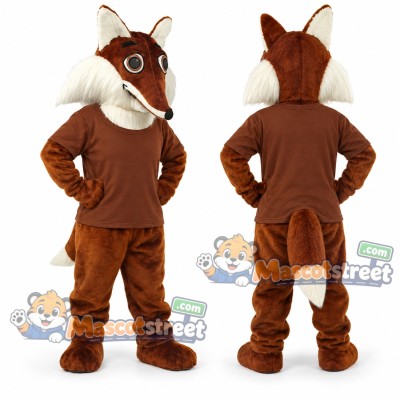 Brown Long-Nosed Fox Mascot Costume Brown Long-Nosed Fox Mascot Costume