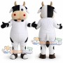 Black and White Cow Mascot Costume