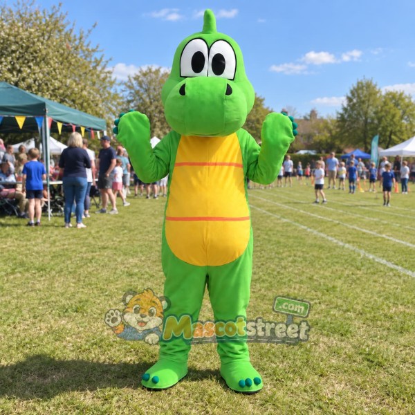Green Dinosaur Mascot Costume