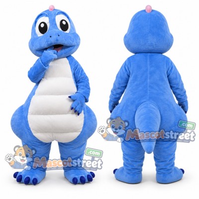 Blue Dinosaur Mascot Costume Blue Dinosaur Mascot Costume