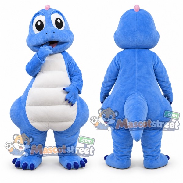 Blue Dinosaur Mascot Costume