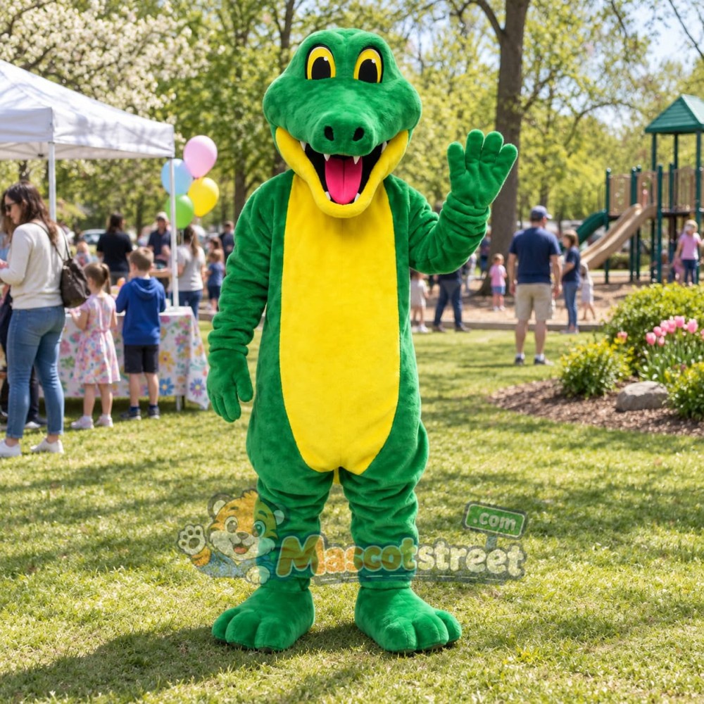 Green Dinosaur Mascot Costume