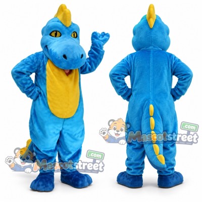 Blue Dinosaur Mascot Costume Blue Dinosaur Mascot Costume