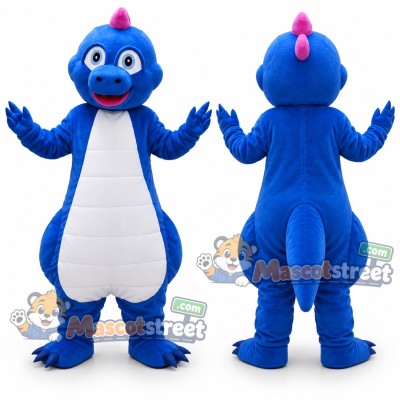 Blue Dinosaur Mascot Costume Blue Dinosaur Mascot Costume