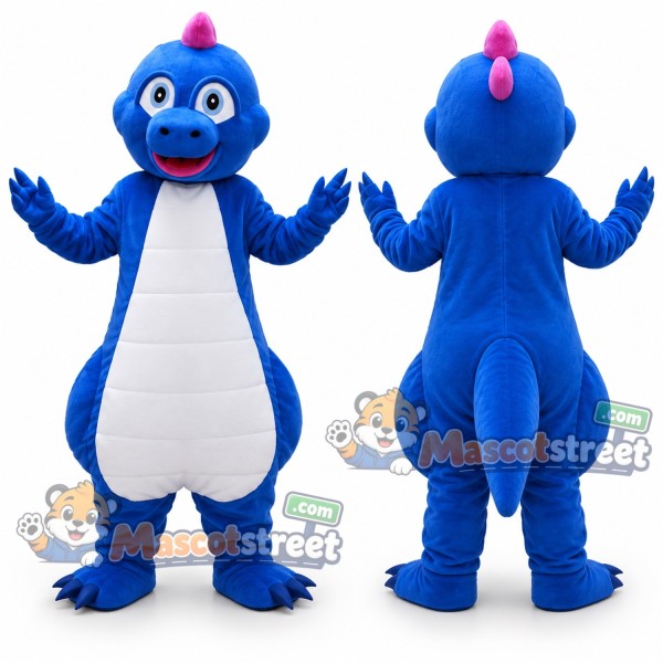 Blue Dinosaur Mascot Costume