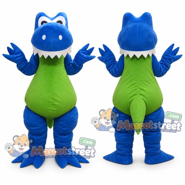 Blue and Green Dragon Mascot Costume