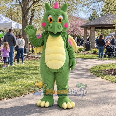 Green Dragon Mascot Costume